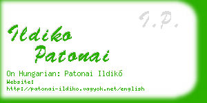 ildiko patonai business card